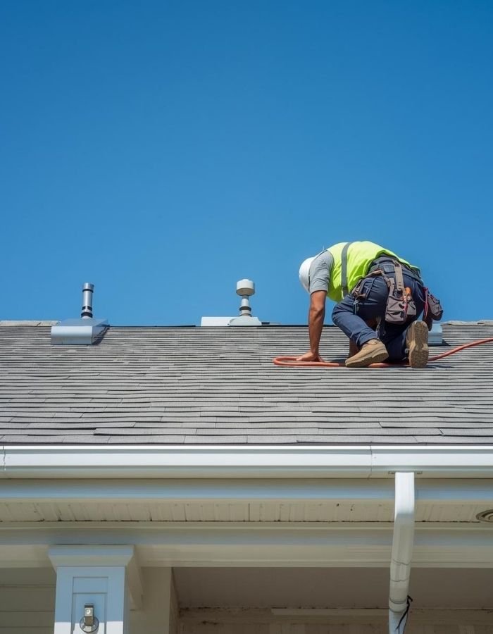 Cliffbrook Construction expert roofing crew completing a project in Montgomery County Maryland